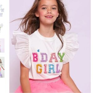 Lola and the boys bday girl shirt size 5 with number 5 on the back